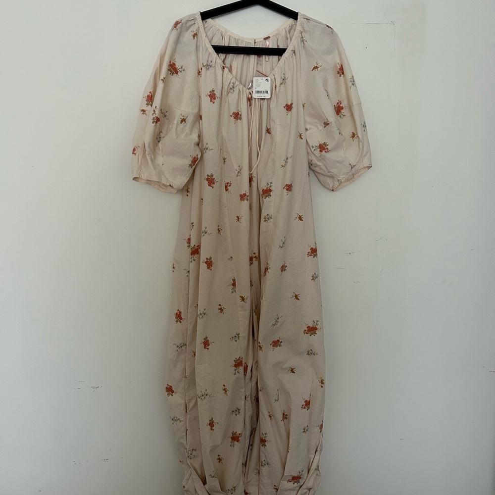 Floral Puff Sleeve Jumpsuit - Free People